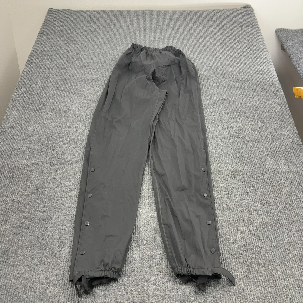 Firstgear Rain Pants Mens SM‎ Black PVC Snap Leg Waterproof Riding Gear Outdoor